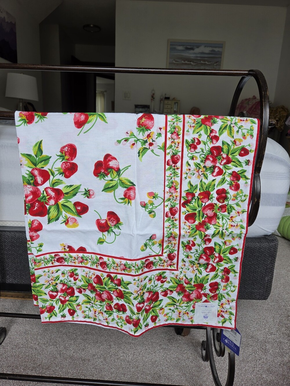 April Cornell Strawberry Tablecloth